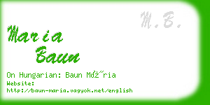 maria baun business card